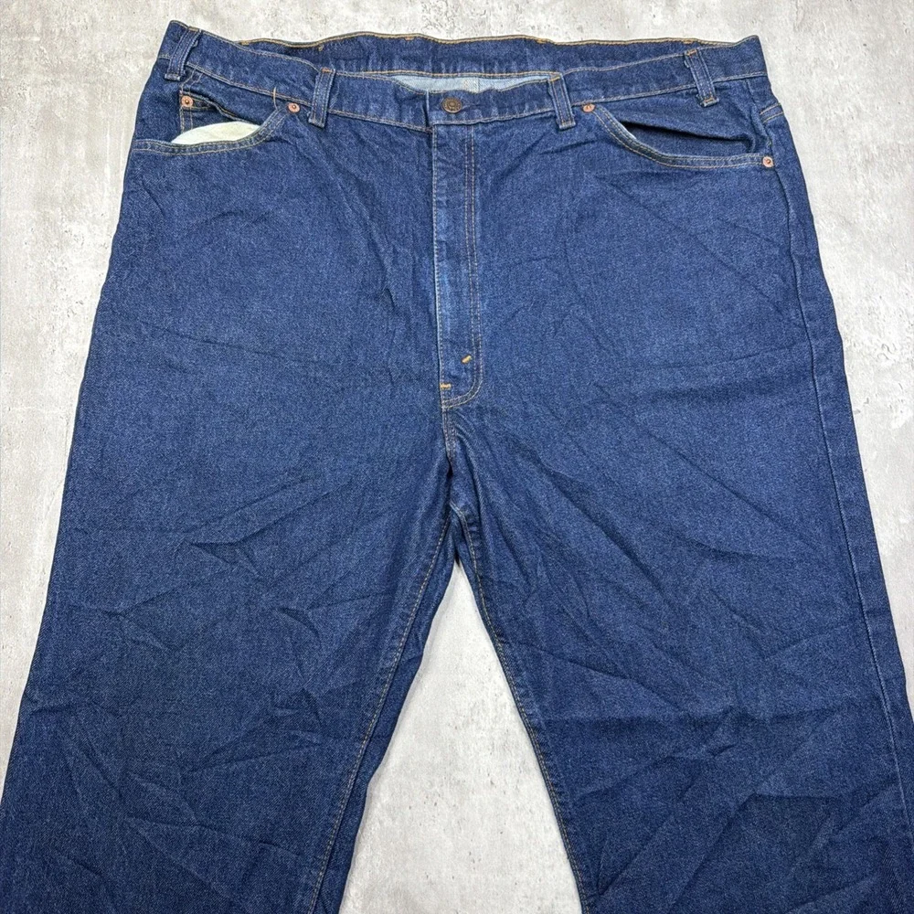 Vtg Levi's 509 Orange Tab Jeans 44x30 Made in USA Dark Wash Straight Leg 80s 90s